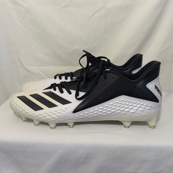 Adidas Freak x Carbon 3 Low Black White Stripe Football‎ Cleats Men's Sz-16 - Picture 2 of 9